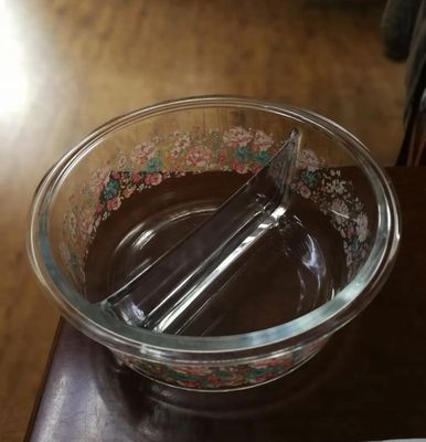 quality Two Pots Borosilicate Clear Glass Storage Jars , Glass Bowls With Lids factory