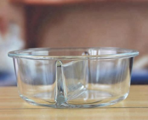 quality Two Pots Borosilicate Clear Glass Storage Jars , Glass Bowls With Lids factory