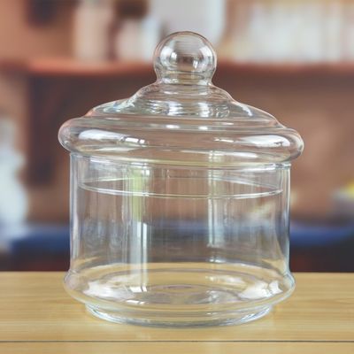 quality Stackable 3 Layers Tower Shaped Glass Storage Jars factory