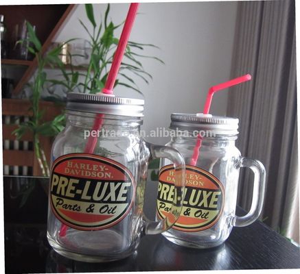 quality Color Diamonds Fonts Handpainted Glass Container For Kitchen factory