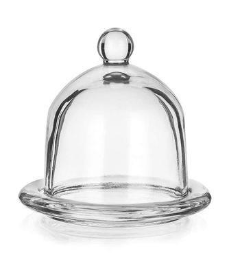 quality Transparent Oval Lead Free Glass Butter Keeper ,  Clear Butter Plate factory