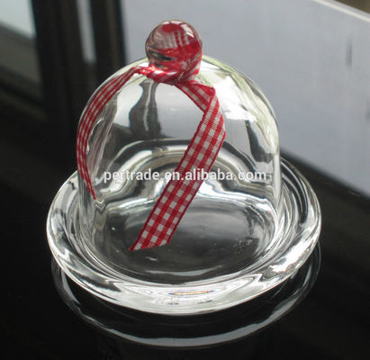 quality Transparent Oval Lead Free Glass Butter Keeper ,  Clear Butter Plate factory