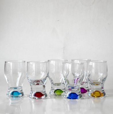 quality Handpainted Rainbowl Bottom Crystal Shot Glasses For Pub factory