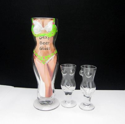 quality Handmade Bikini Beauty Shaped LFGB Unique Shot Glasses factory