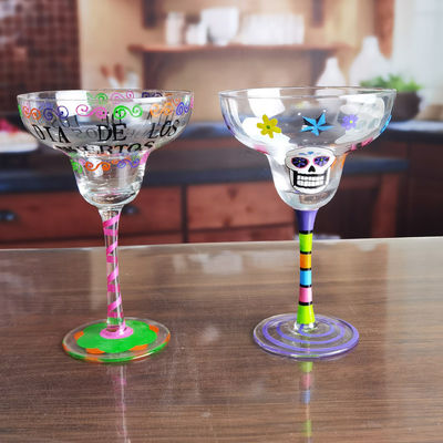 quality Halloween Margarita Glass 12Oz Crystal Cocktail Glasses factory
