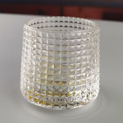 quality Lead Free  FDA Embossed Handmade Whiskey Glass Turning Bottom factory