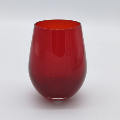 quality Lead Free Stemless Crystal Wine Glass Handblown 550ml factory